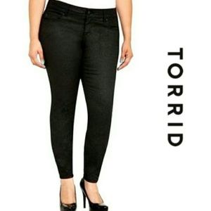Torrid jeans size 24 black sparkle glitter